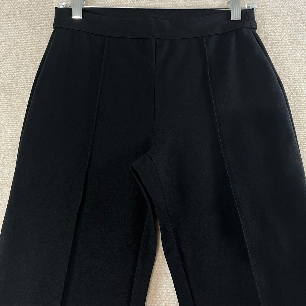 Jason Wu Black Ponte Knit Front Seam Flare Leg Pull On Pants Size Small - Picture 2 of 5